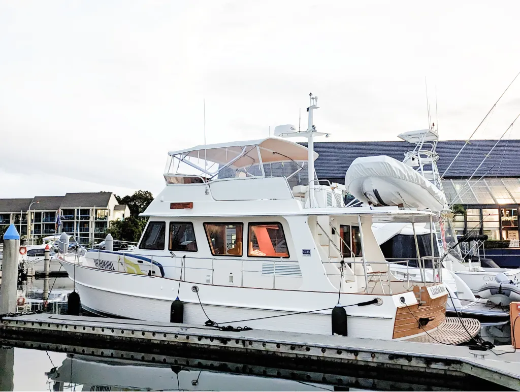 Lizzie Rose yacht docked at a marina